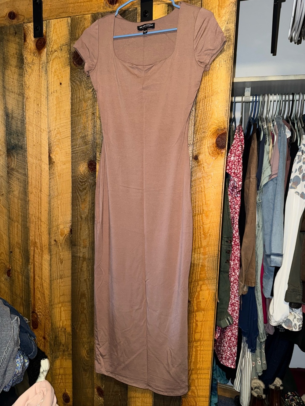 See You Monday Maxi Dress with Square Neck